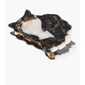 Solar Eclipse Tuxedo Cat hair clip